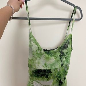 Green bodycon dress